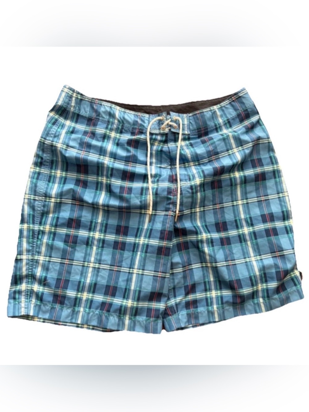Nautica Men’s Swim Trunk Blue Plaid Size 38